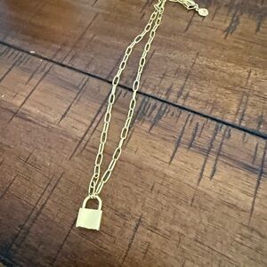 Gorjana Gold Padlock Chain Necklace